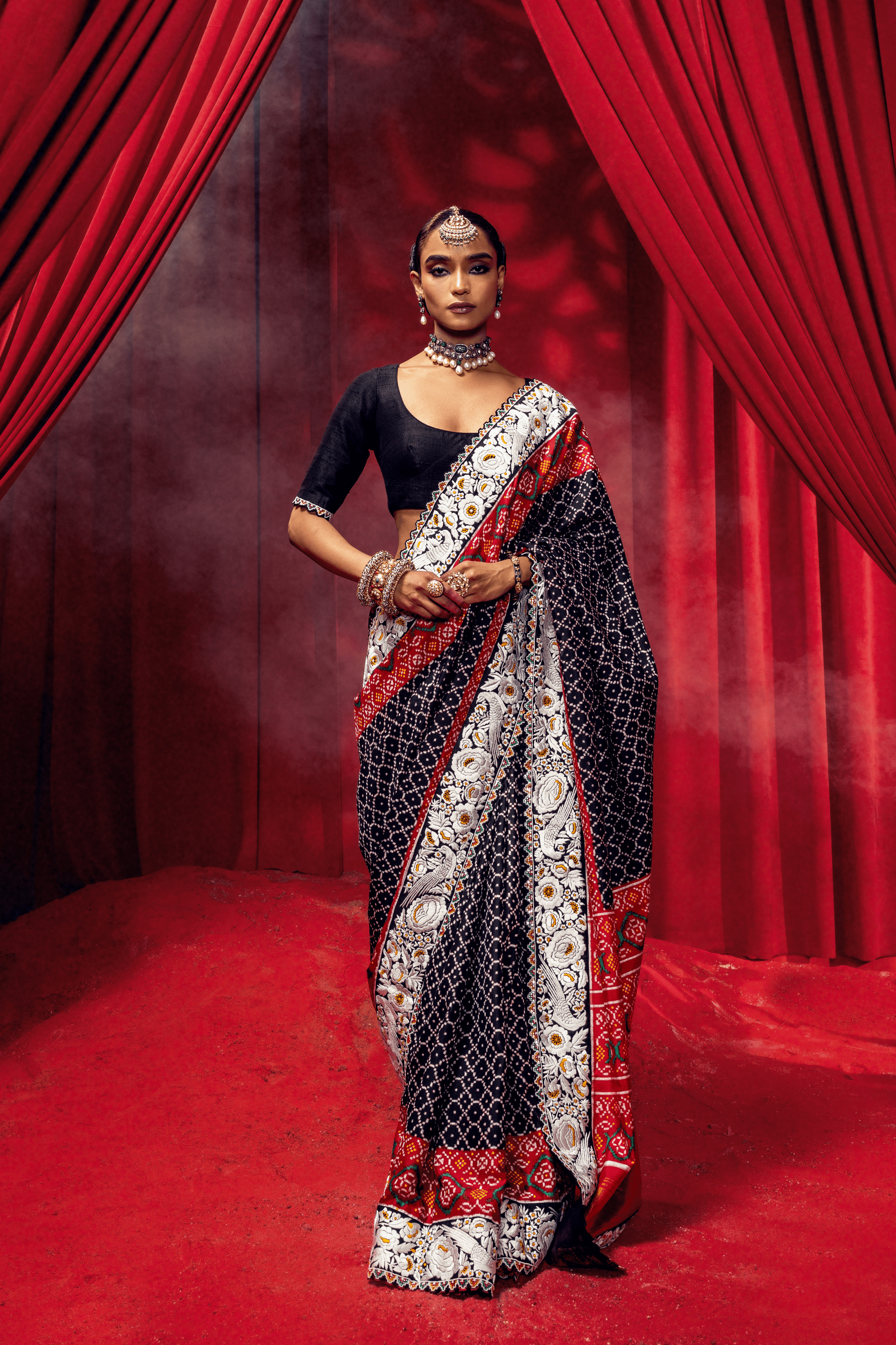 Black Patola Silk With Weaving Work Saree – BEST SAREE