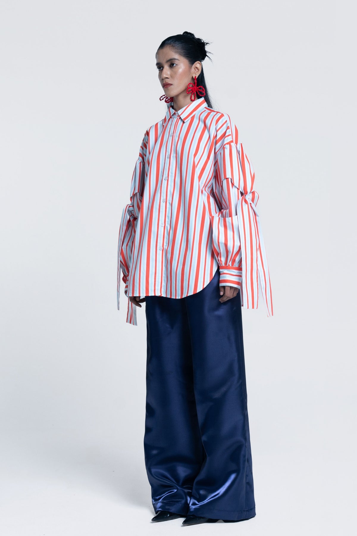 Blue Mirage Pleated Trousers