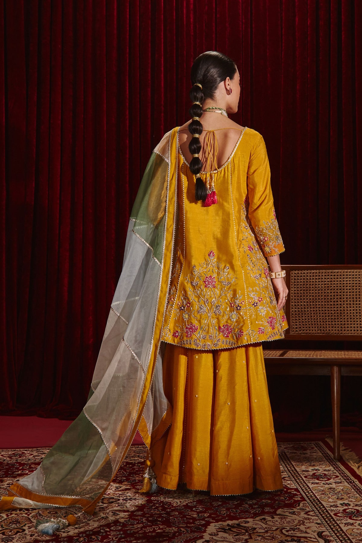 Mustard Anahita Sharara Set