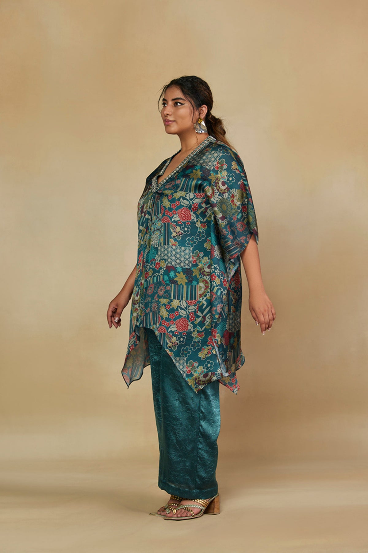 Kaftan Style Kurta with Palazzo Pants