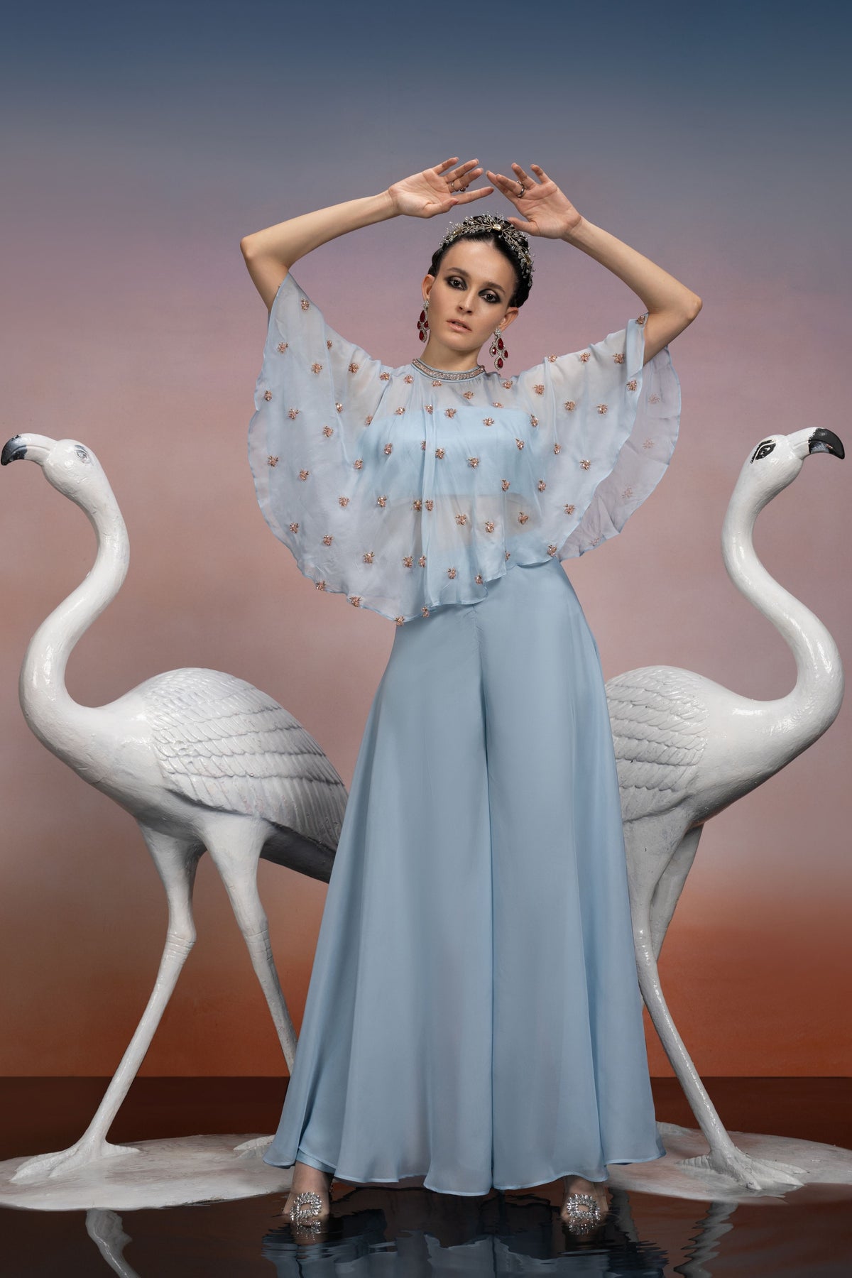 Powder Blue Cape Set