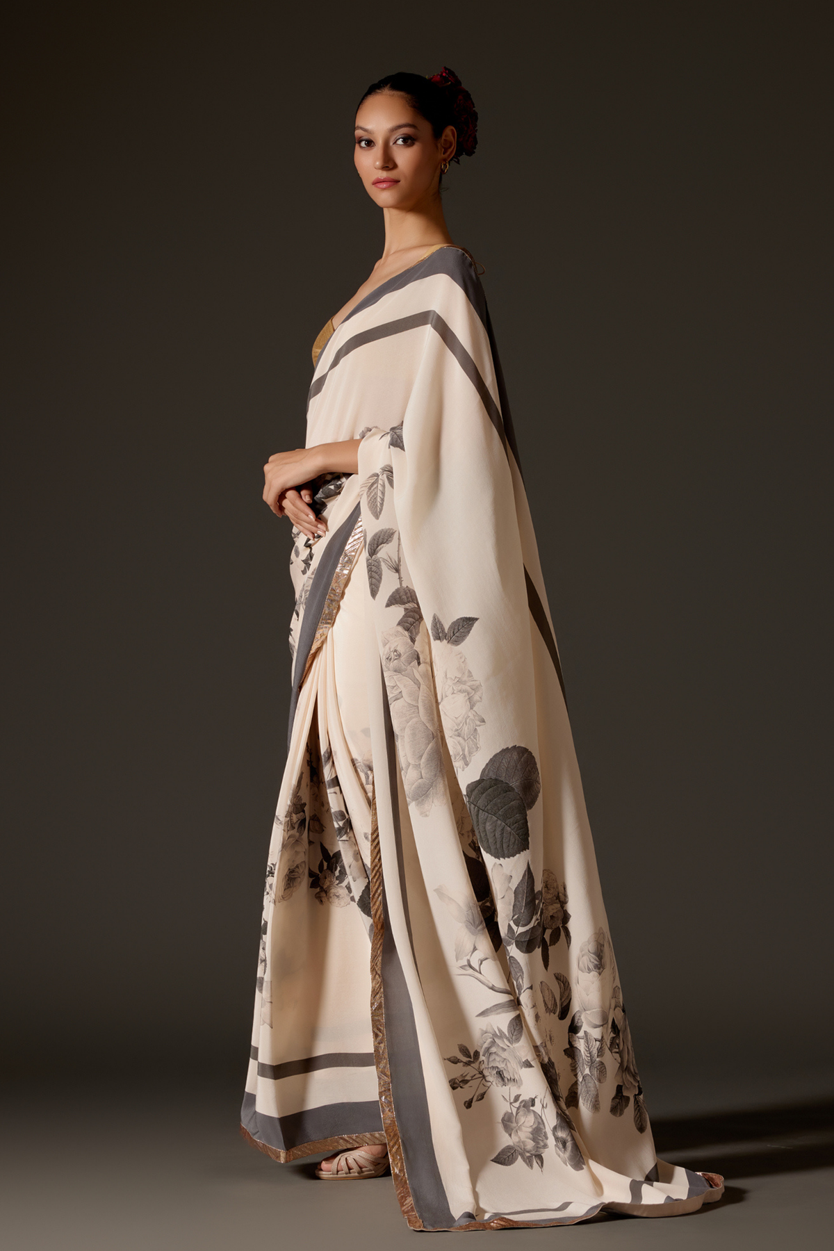 Crepe Saree With Digital Print