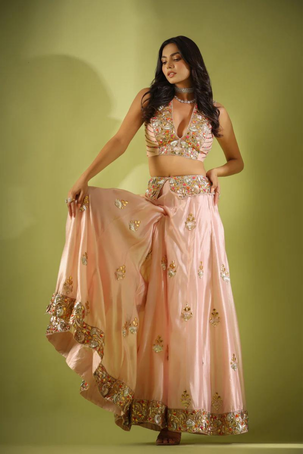 Blush Pink Sharara Set