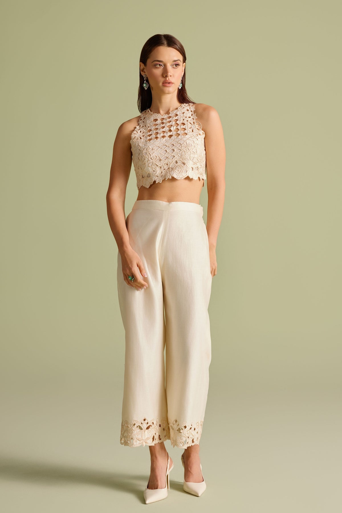 Cutwork Crop Top