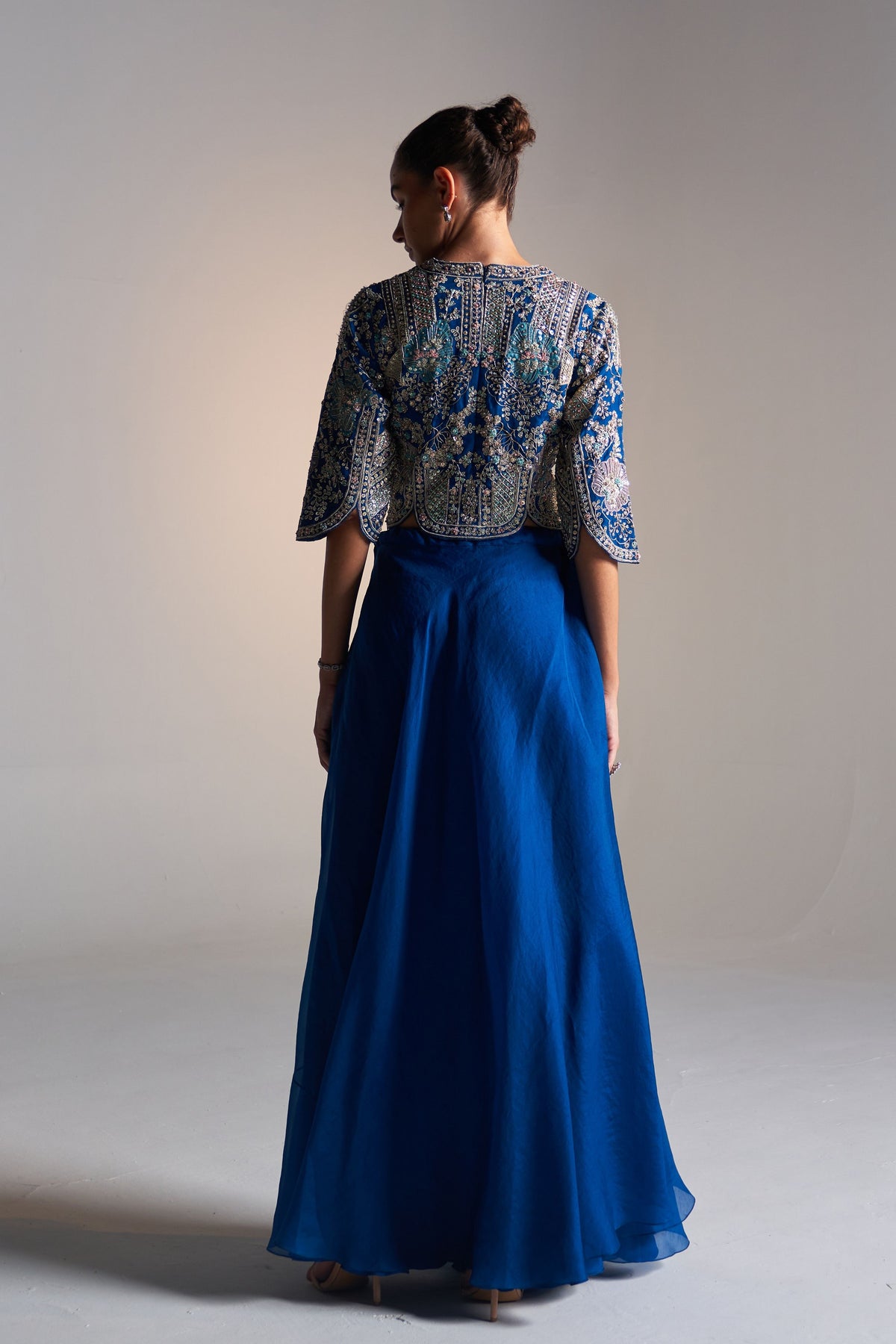 Jade Blue Embroidered Co-ord Set