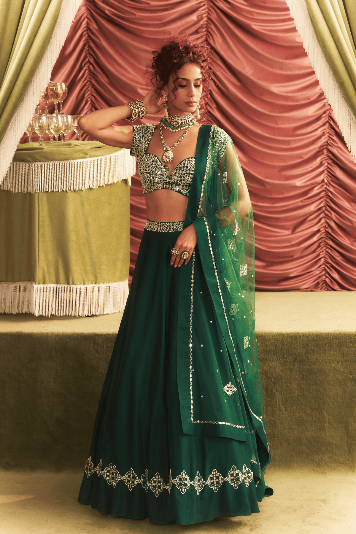 Emerald Lehenga Set