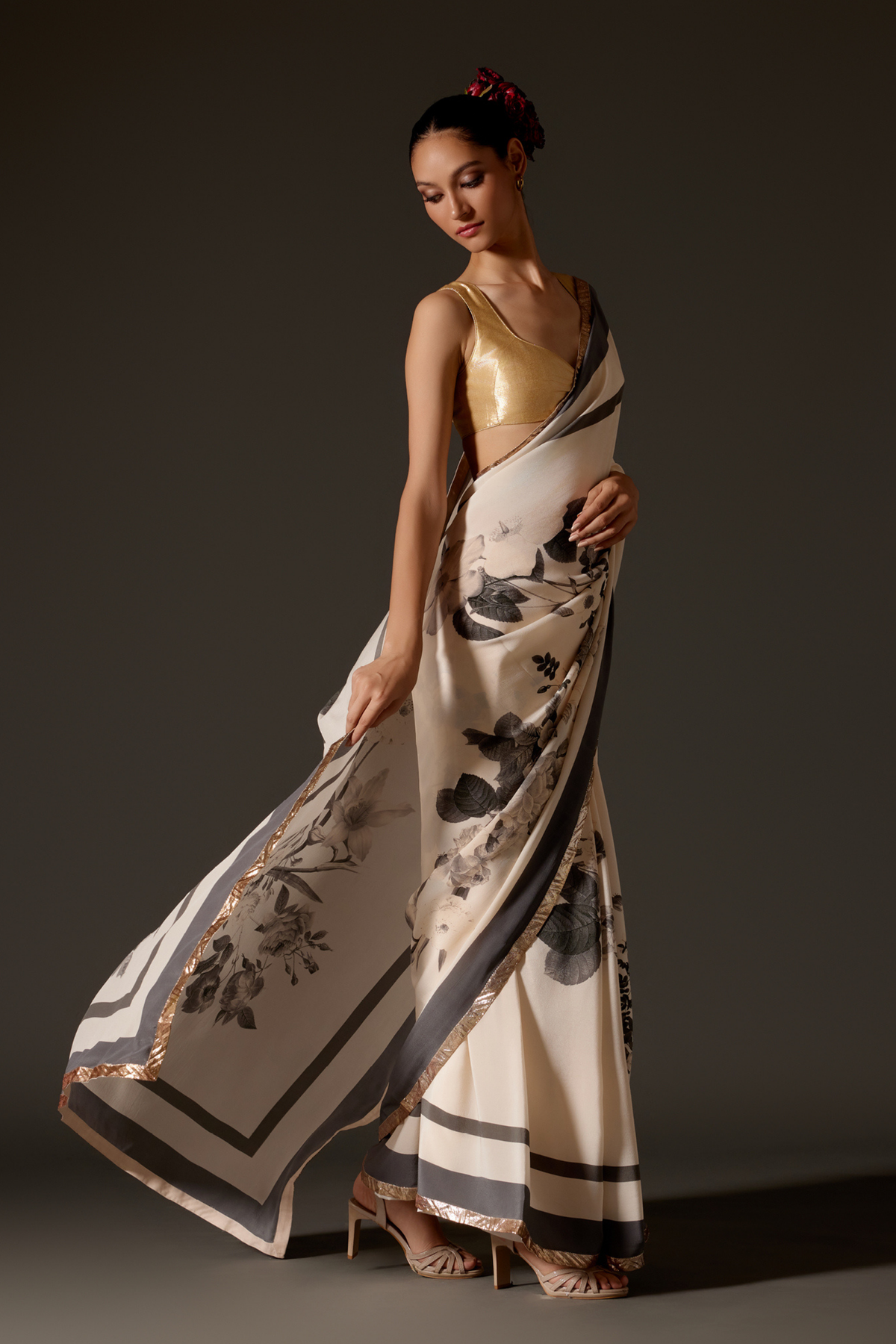 Crepe Saree With Digital Print