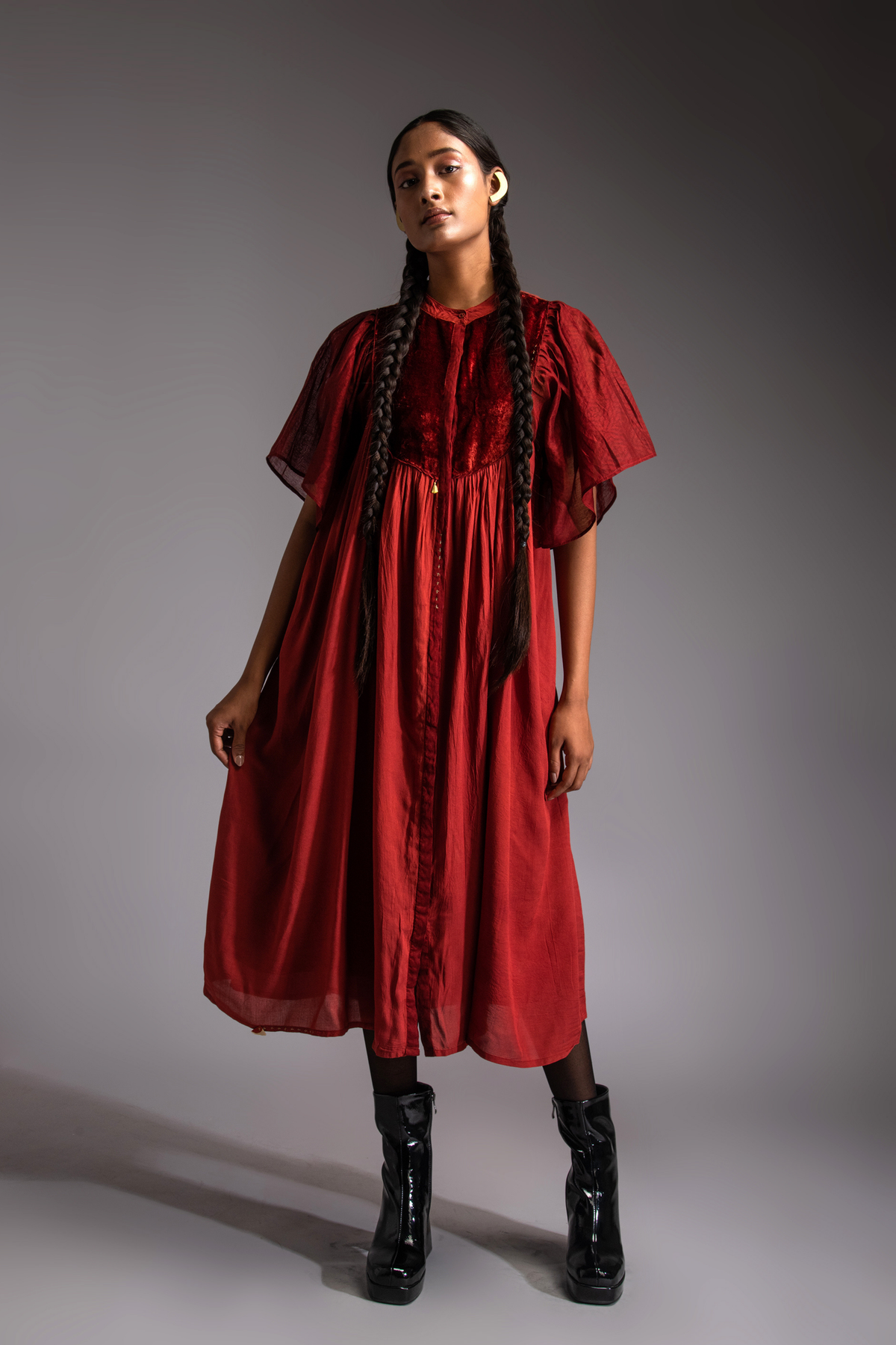 Crimson Moonlit Dress