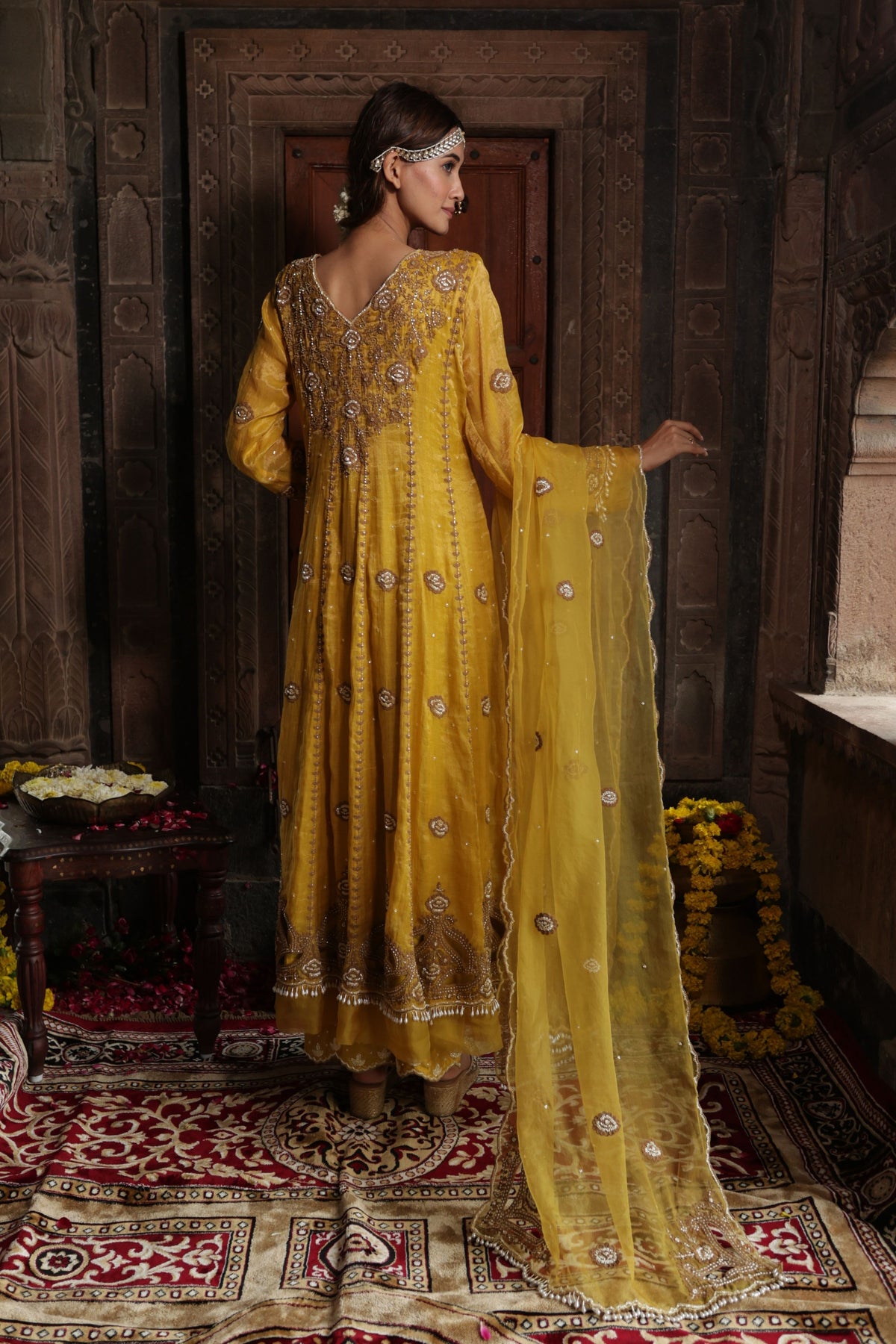 Yellow Anarkali Set