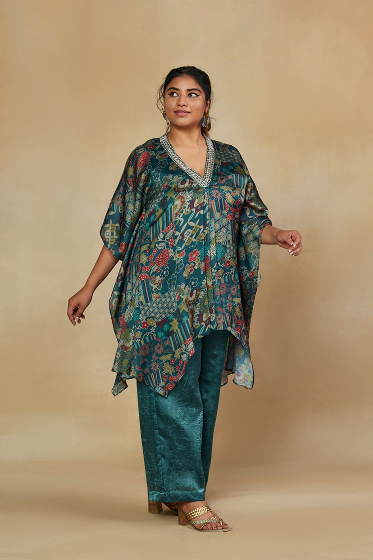 Kaftan Style Kurta with Palazzo Pants