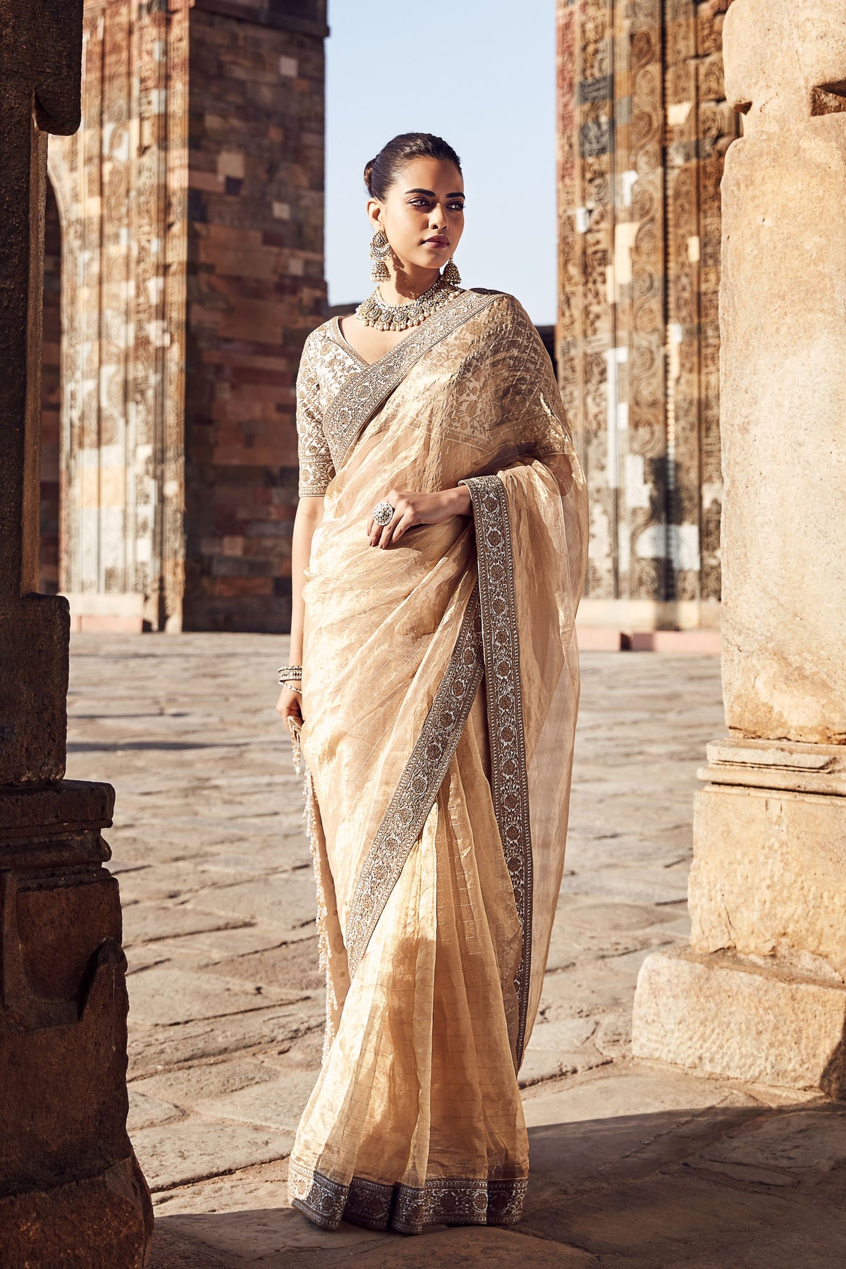 The Sona Kora Gold Tissue Saree