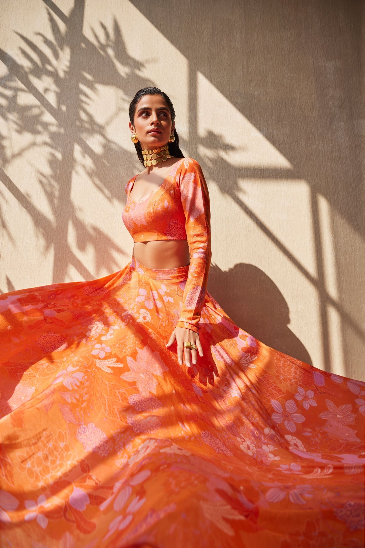 Warm Haze Lehenga