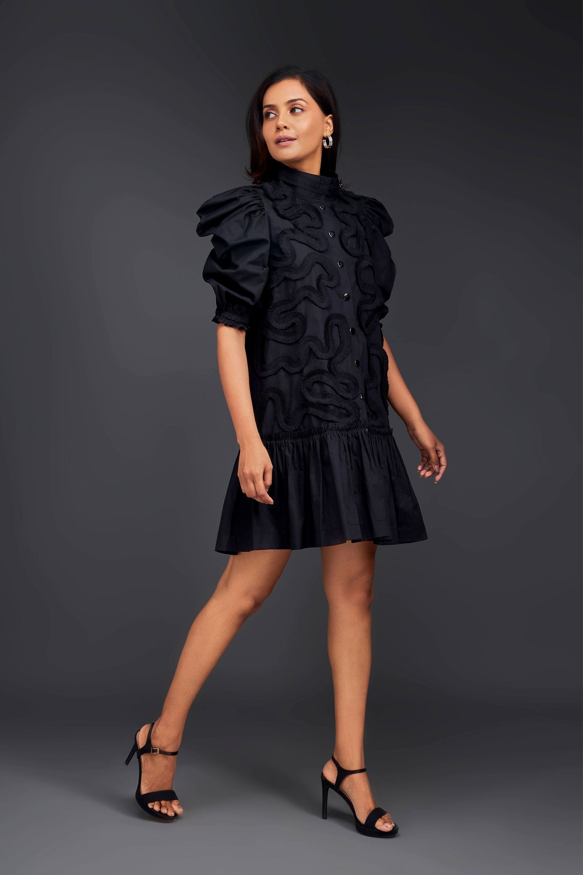 Black Pleated Dress