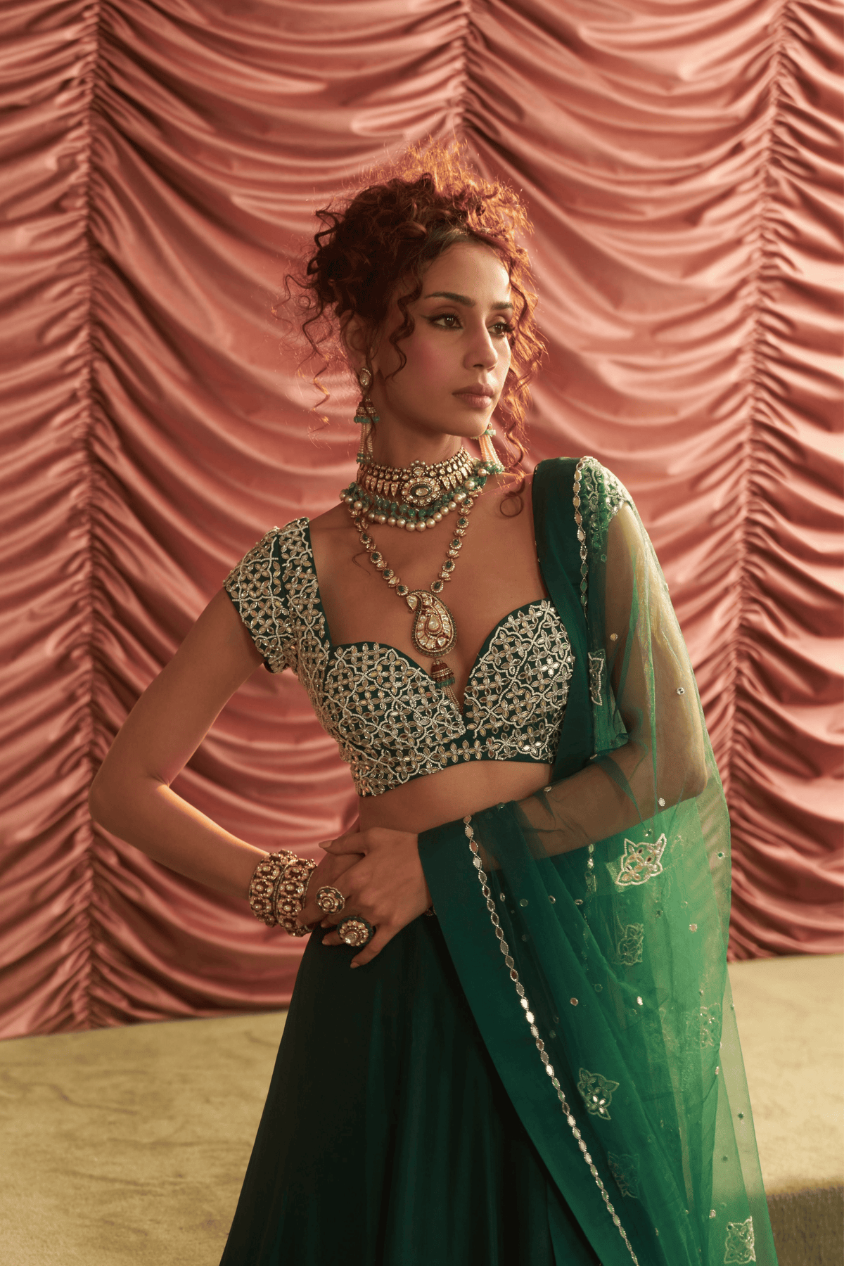 Emerald Lehenga Set