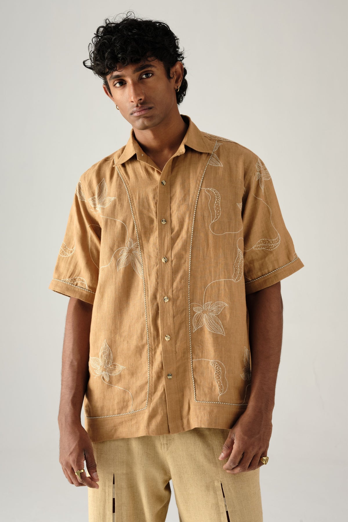 Floral Camo Brown Folklore Shirt