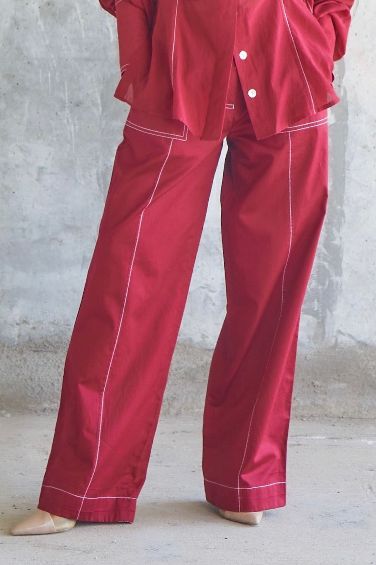 Mild Flare Maroon Trouser