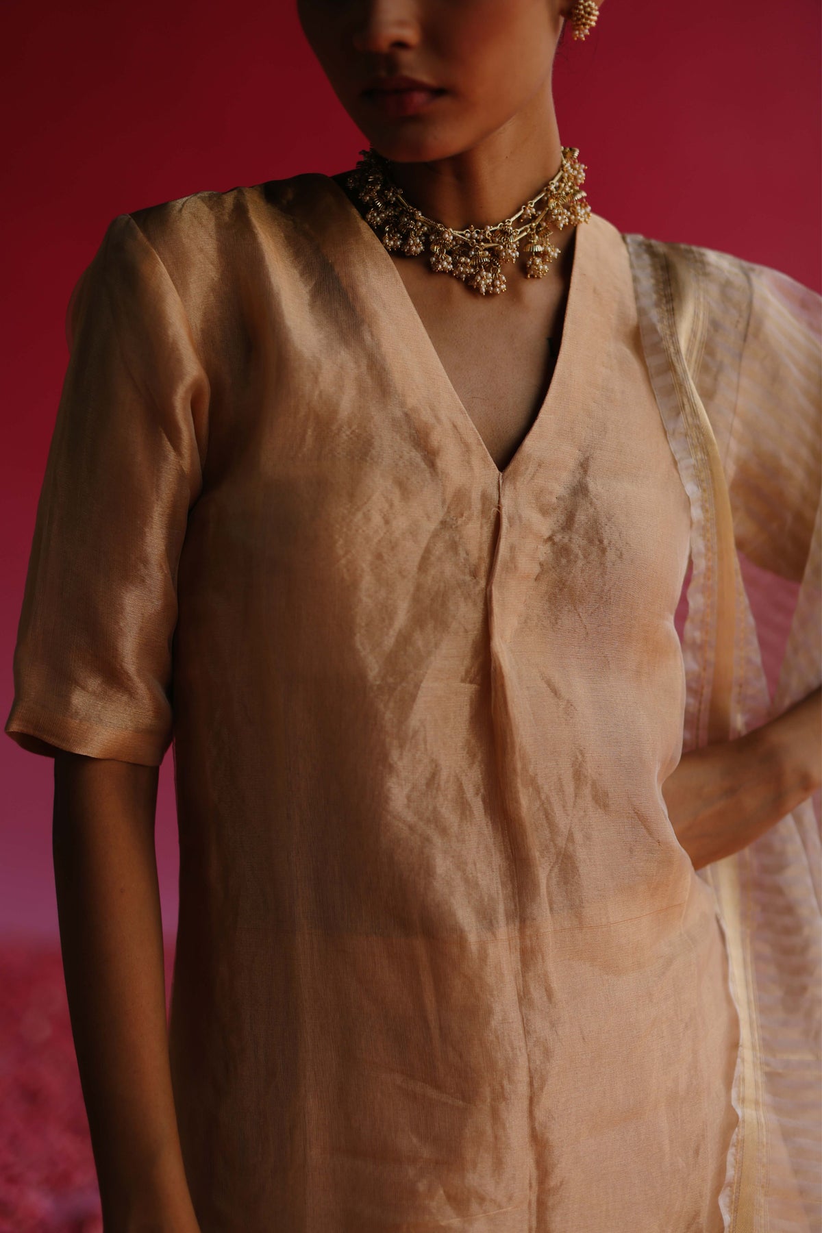 Sudha Gold Kurta Set