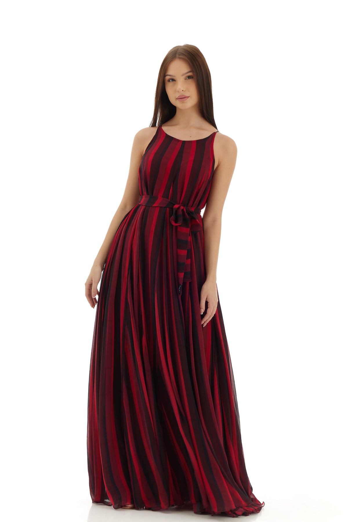 Red and Black Long Dress