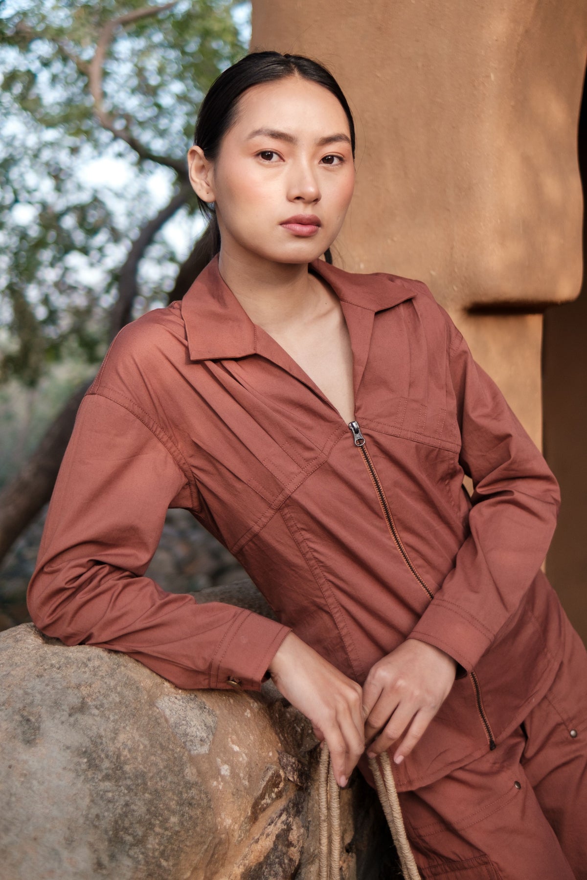 Copper Pleated Arizona Shirt