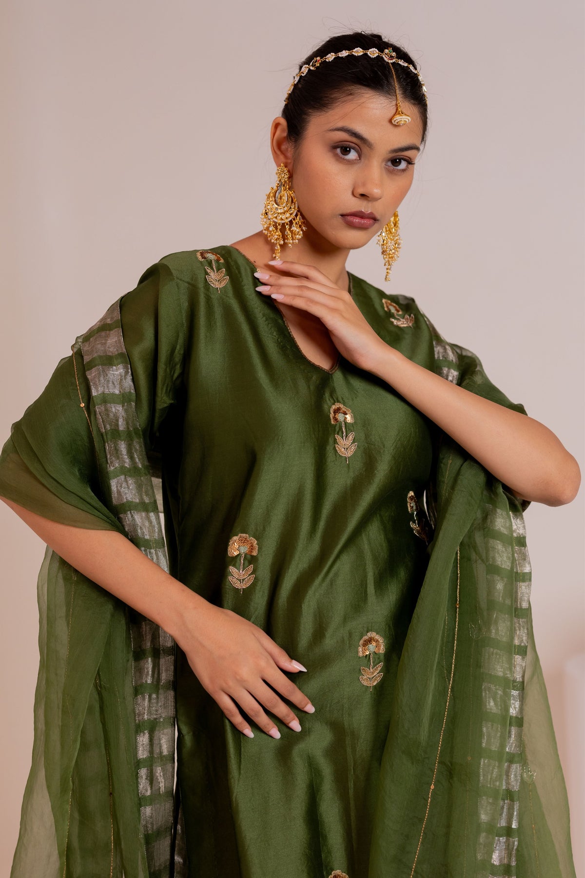 Sidhyaa Green Kurta Set