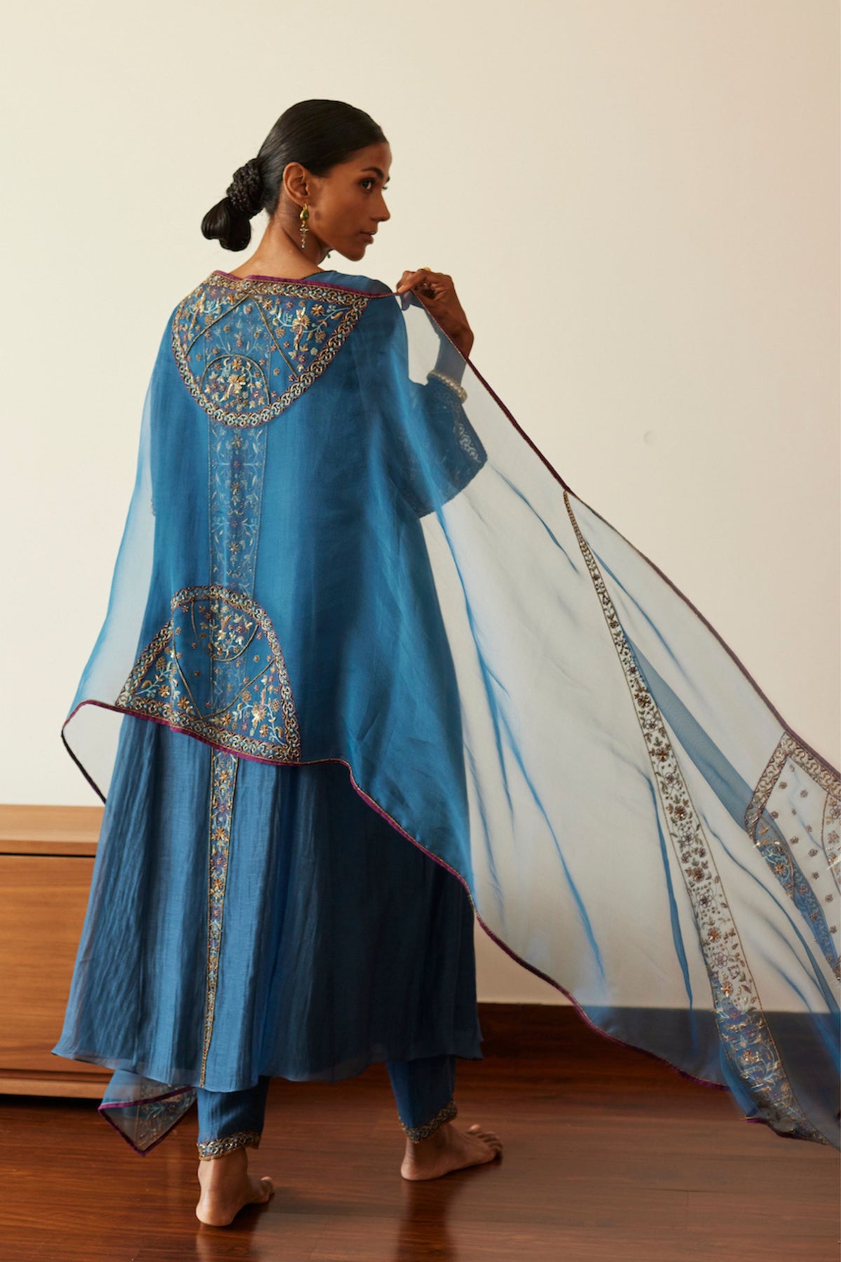 Blue Adree Dupatta