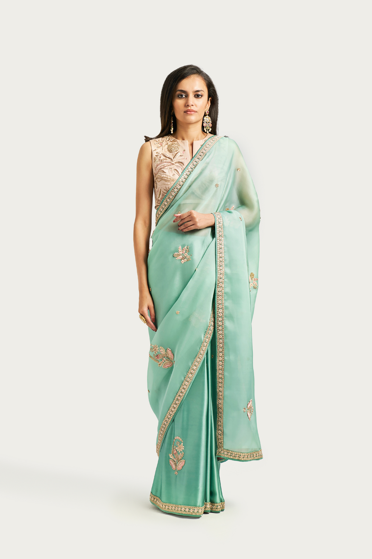 Shalimar buti jade saree