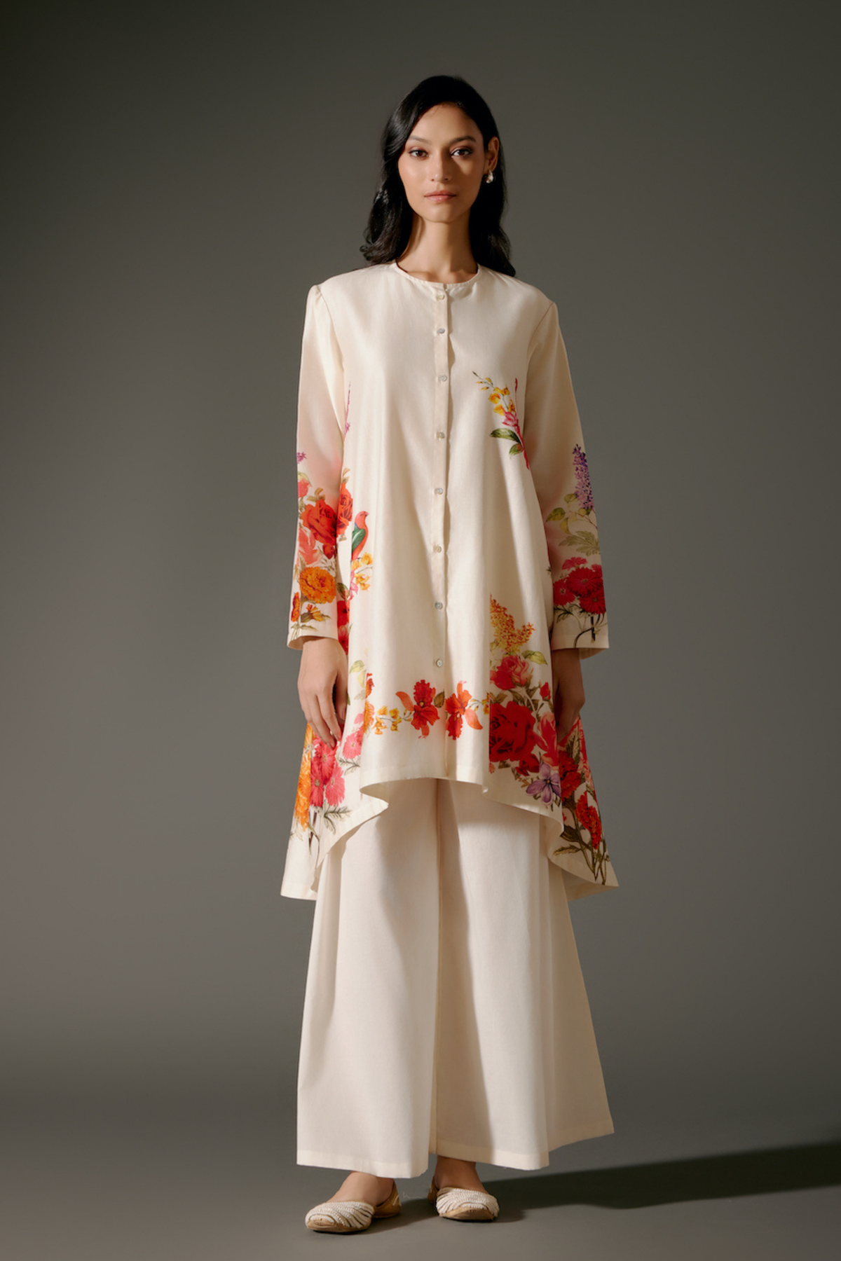 Flared Tunic Set Ivory