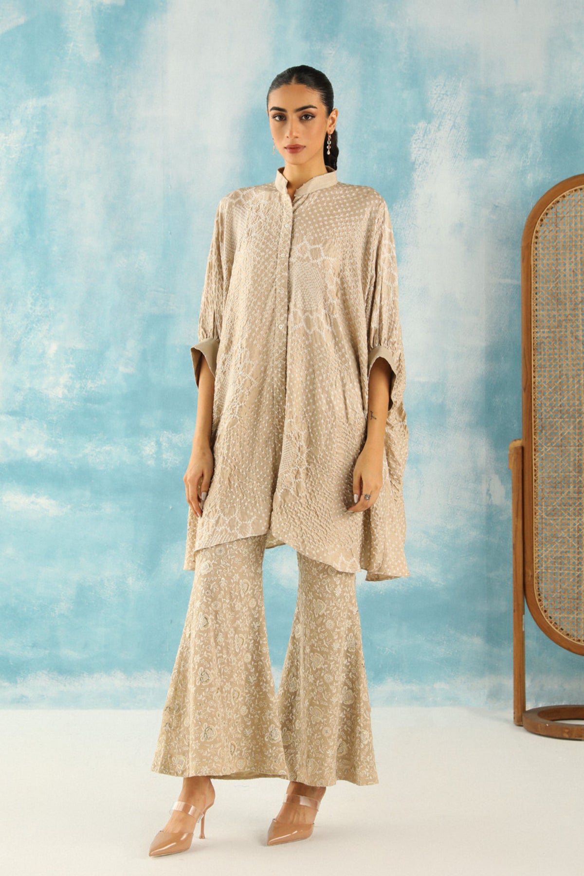 Asym Taupe Tunic