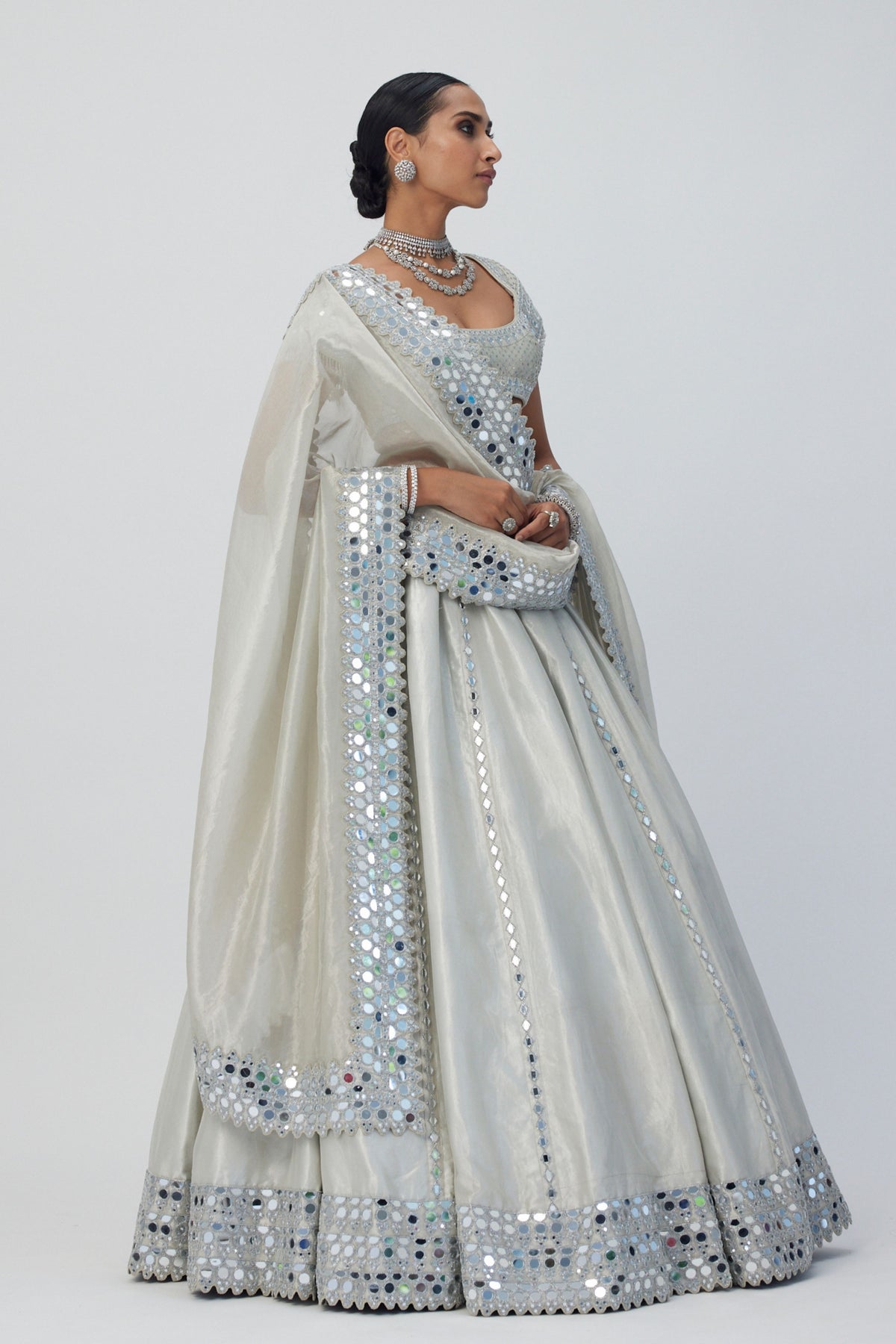 Silver Shimmer Lehenga Set