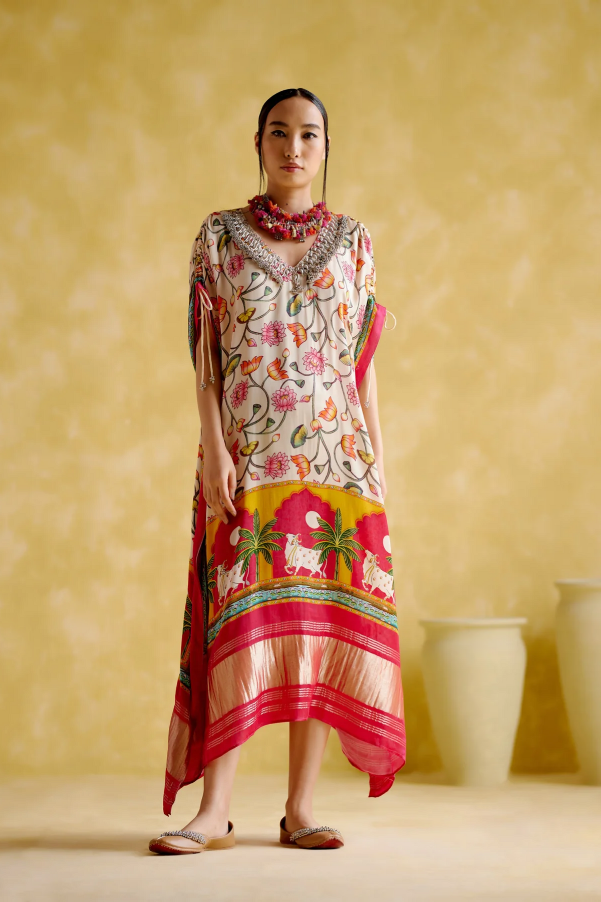 Linus Fushia Printed Kaftan