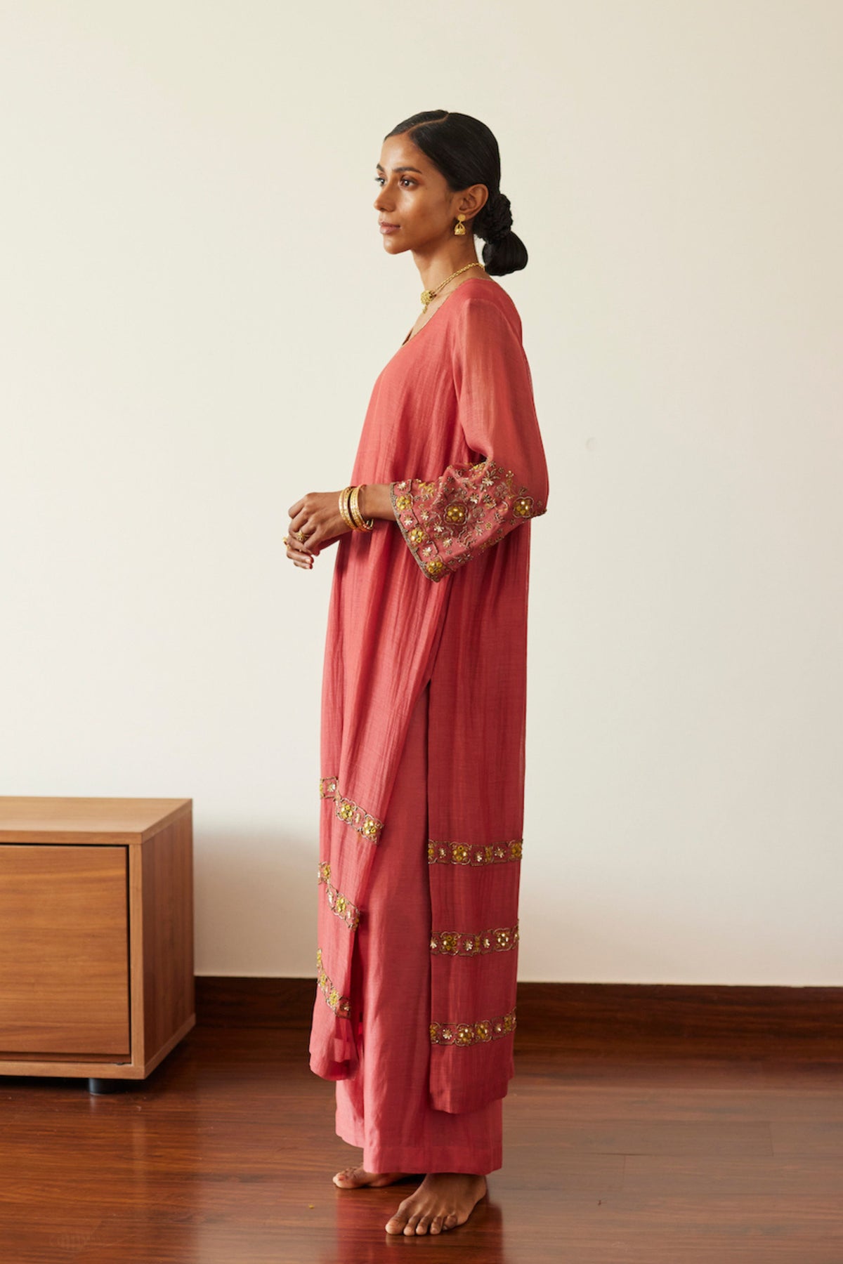 Pink Rekha Kurta Set