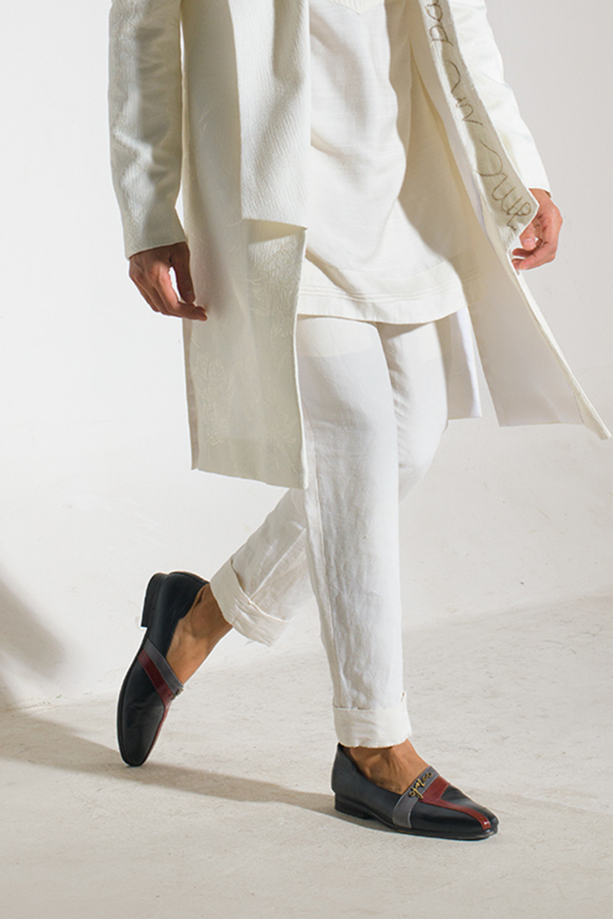 Ivory Textured Overcoat