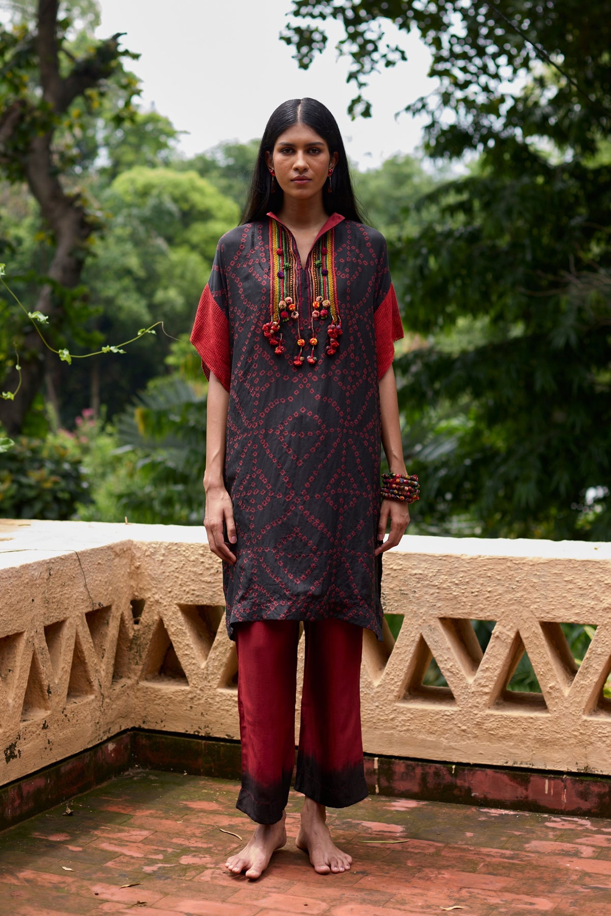 Bandhani Ombre Dyed Tunic Set.