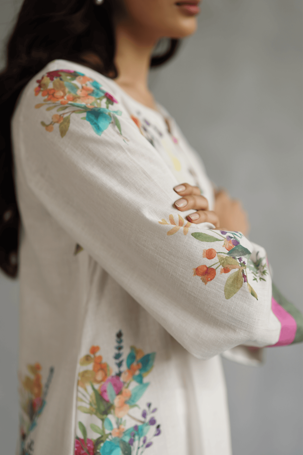 Ivory Blossom Tunic Set