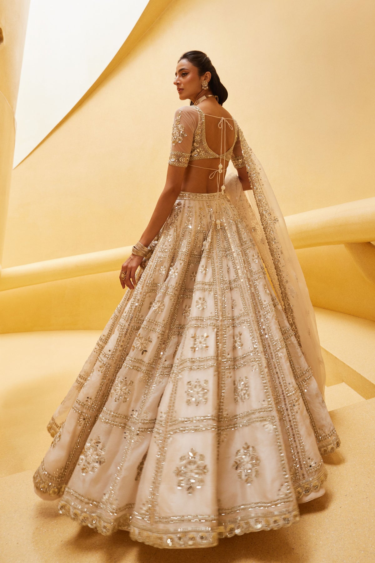 Off White Bridal Lehenga Set