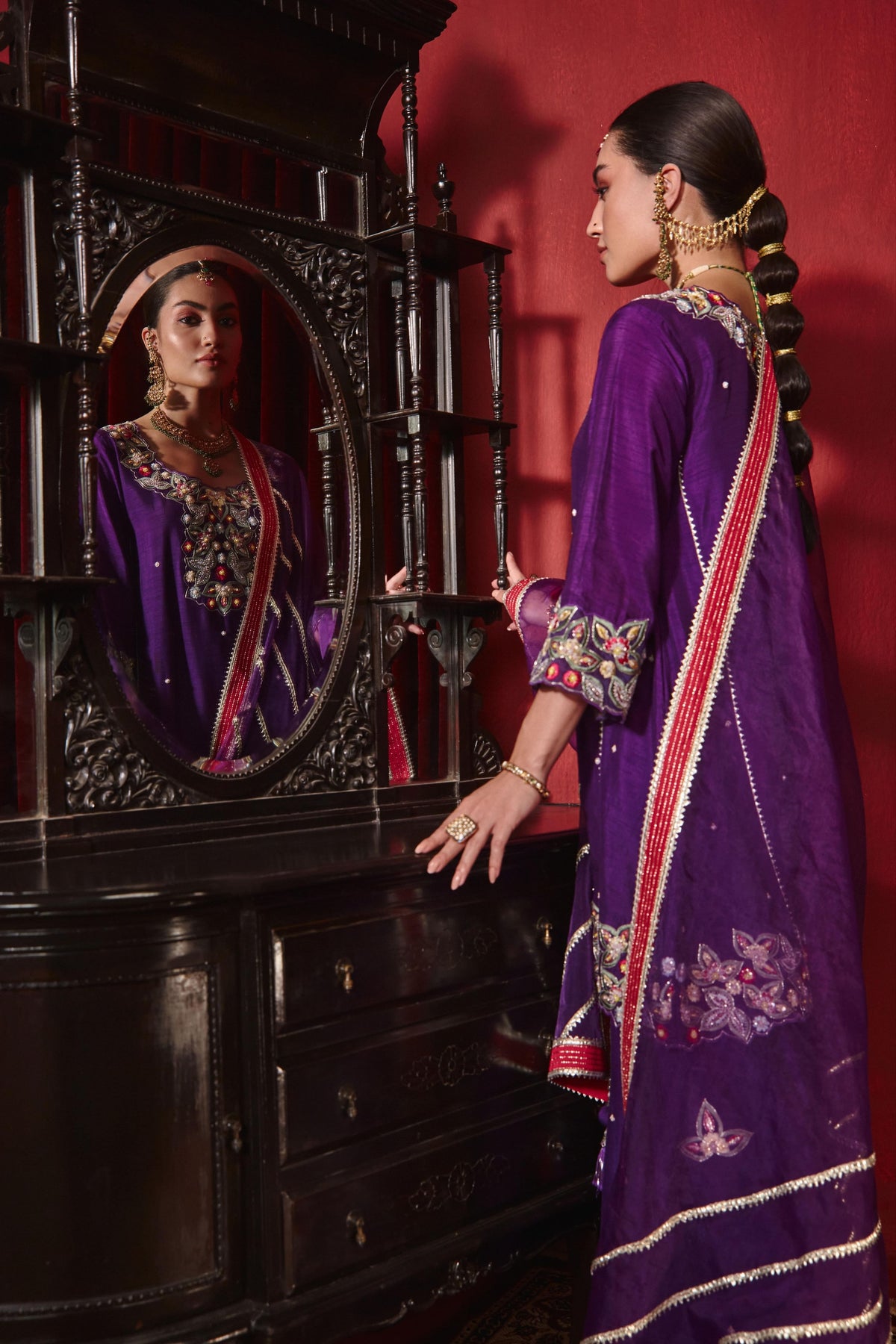 Purple Shagun Sharara Set