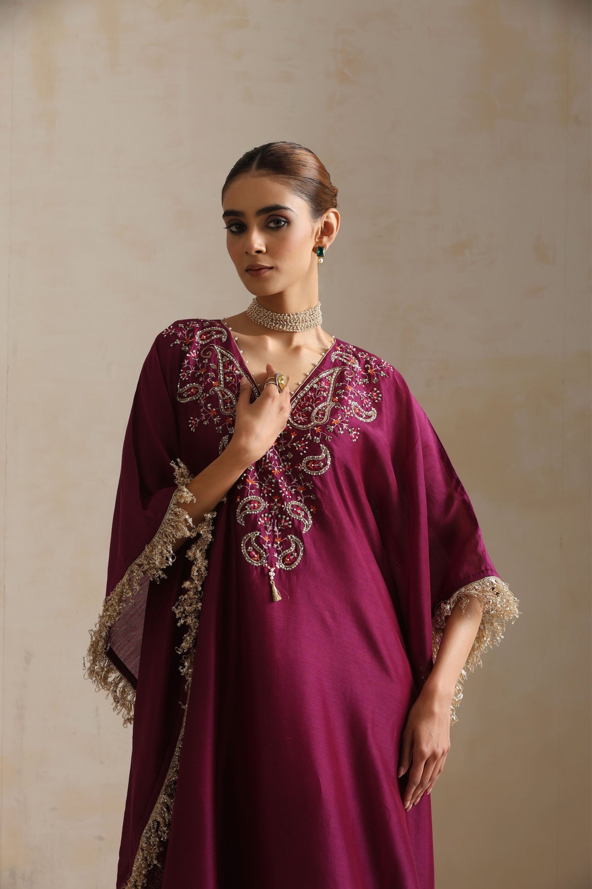 Aubergine Zara Kaftan Set