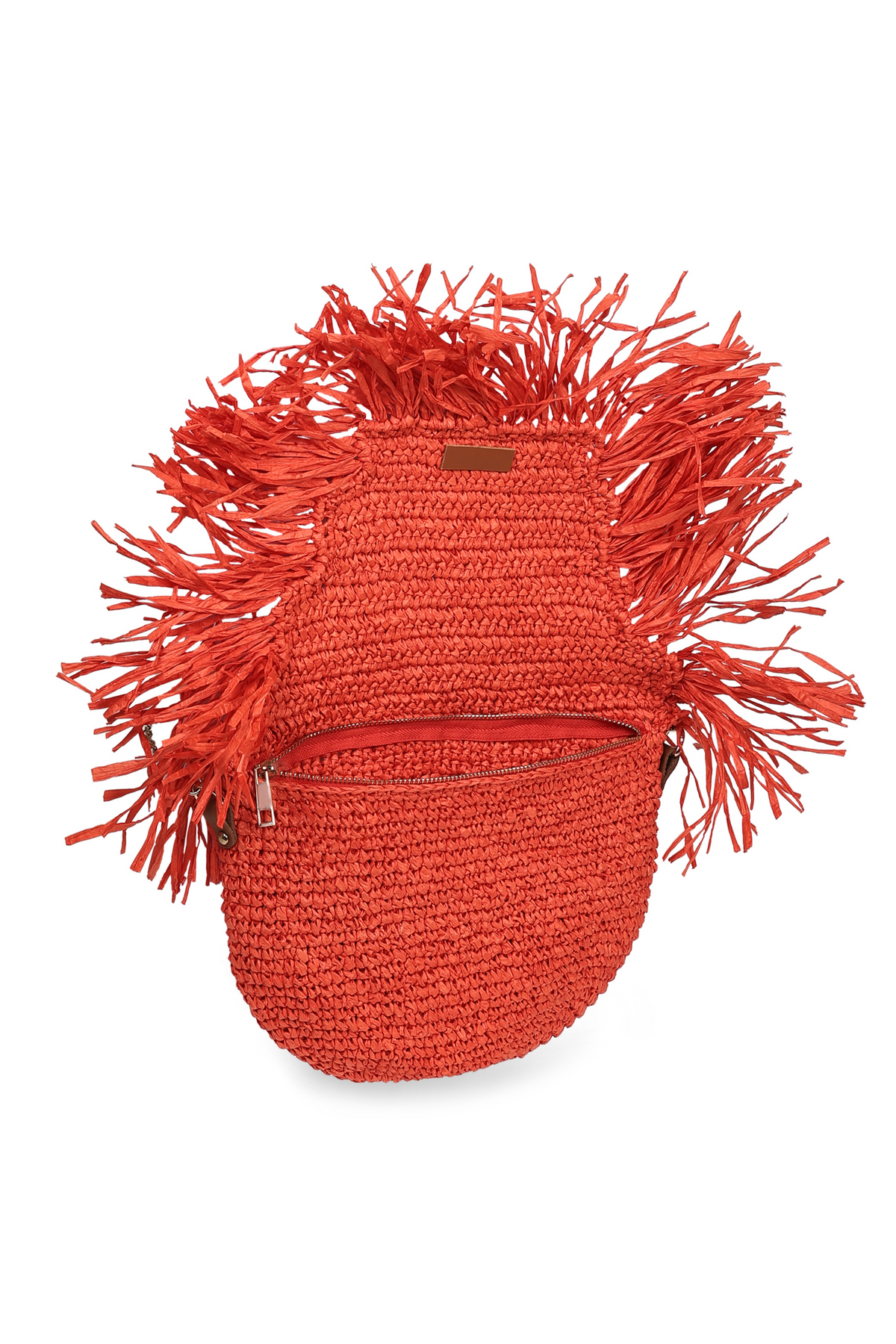 Raffia Moon Crossbody