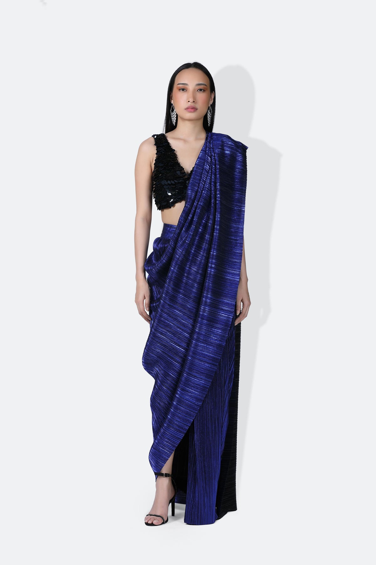 Pri Electric Blue Sari