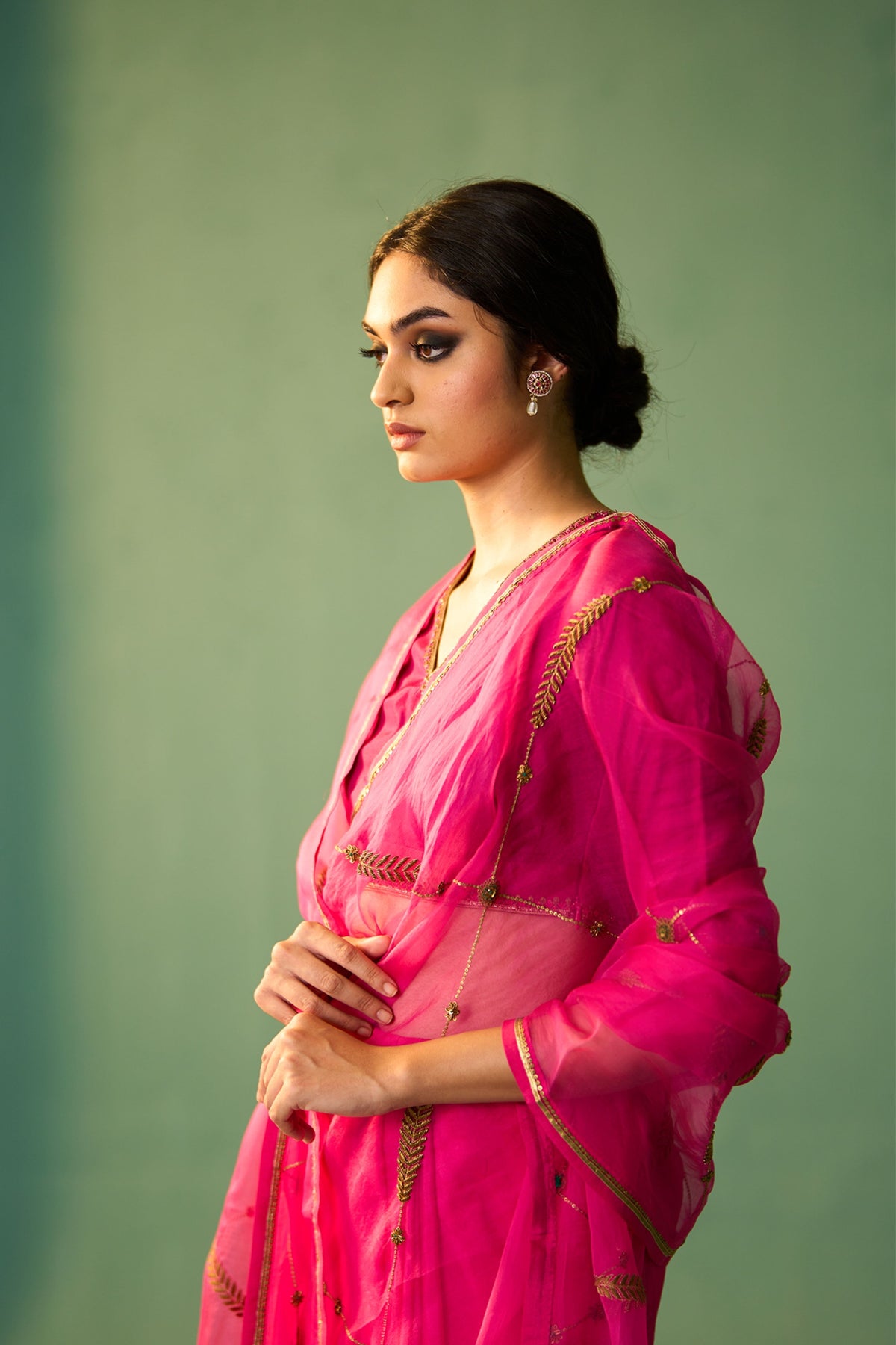 Rani Pink Sabaa Saree