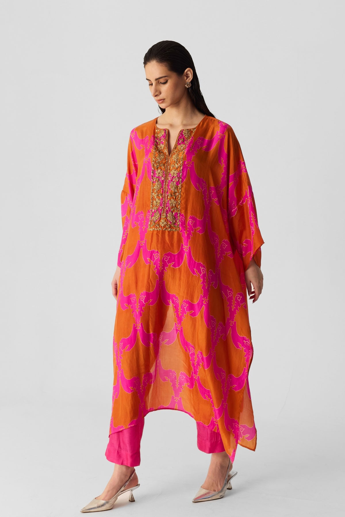 Zuzi Orange Kaftan Set