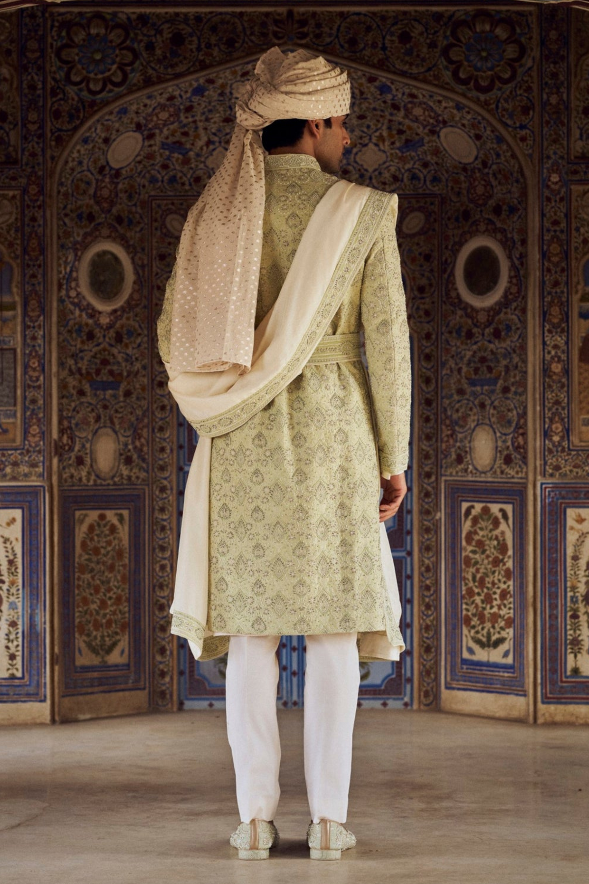 Mint Green Sherwani Set