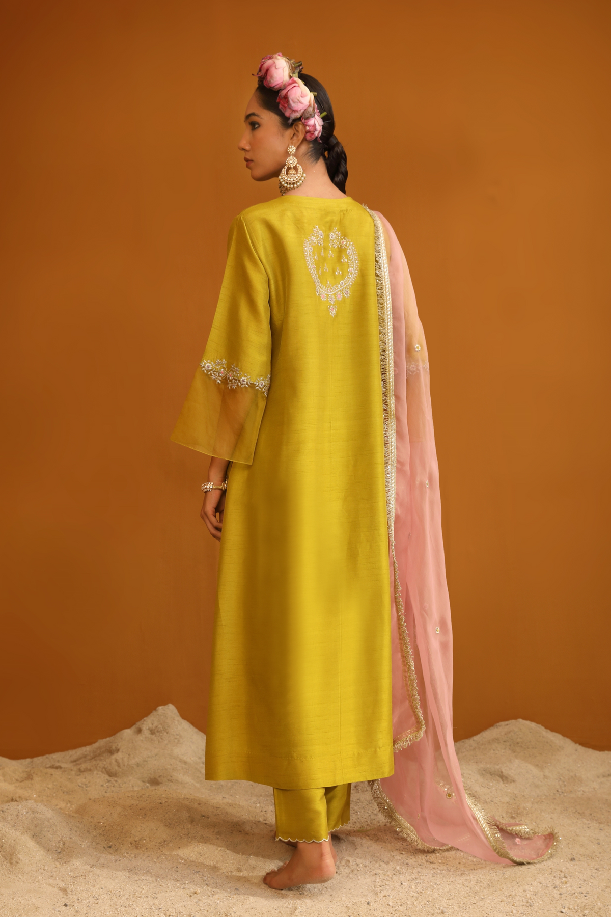 Shehnaz Pear Green Kurta Set