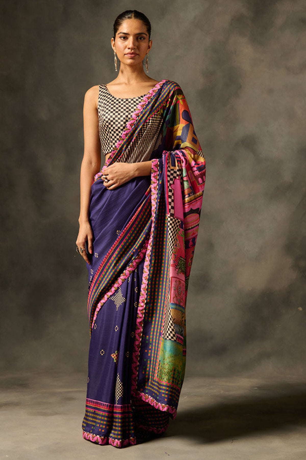 Purple Indra Saree