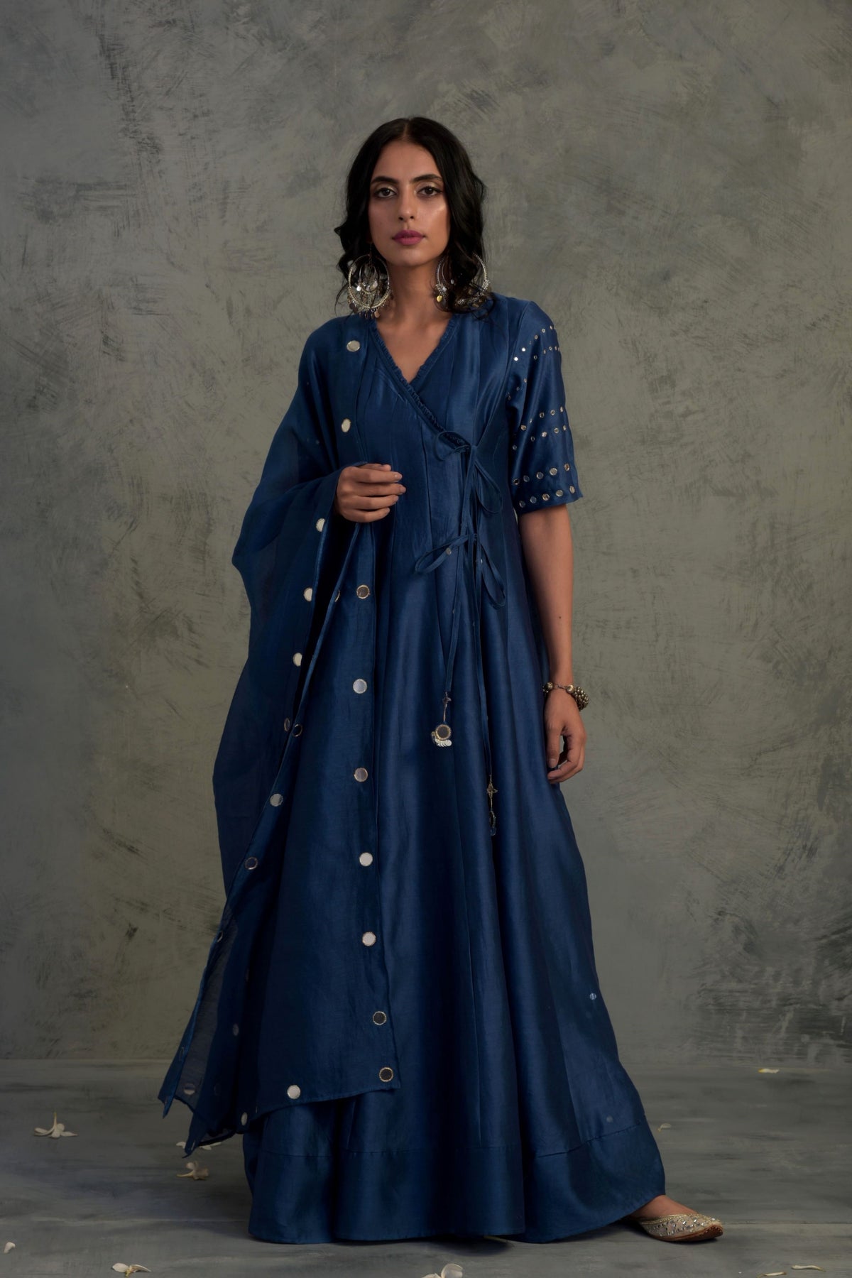 Sapphire Blue Anarkali Set