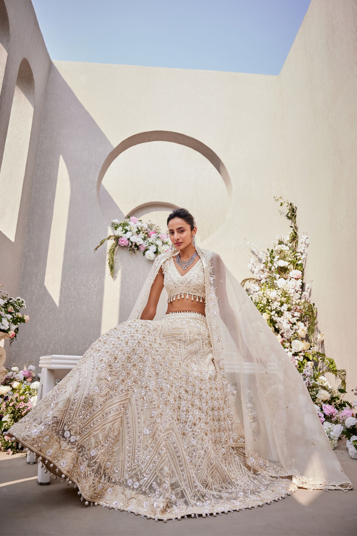 Ivory Pearl Lehenga Set