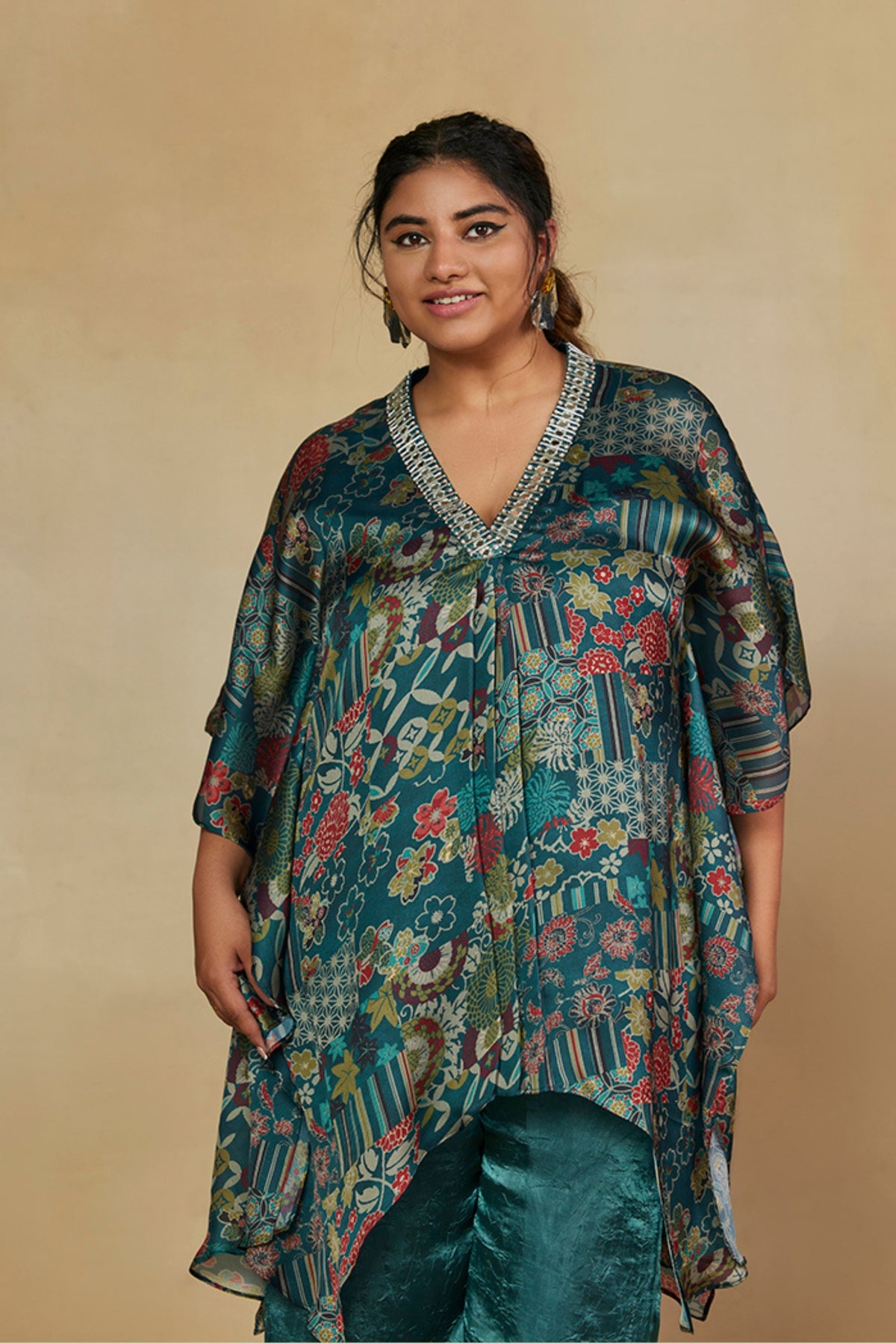 Kaftan Style Kurta with Palazzo Pants