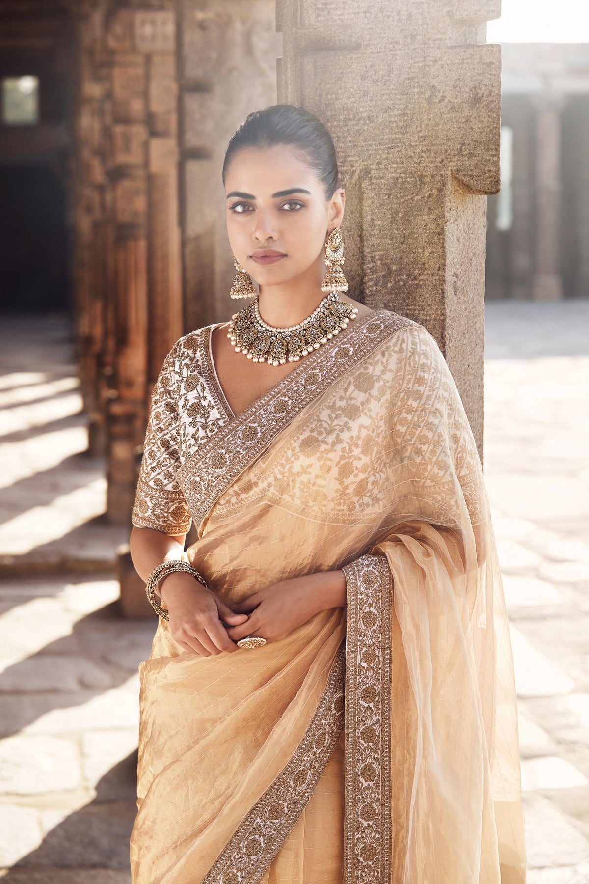 The Sona Kora Gold Tissue Saree