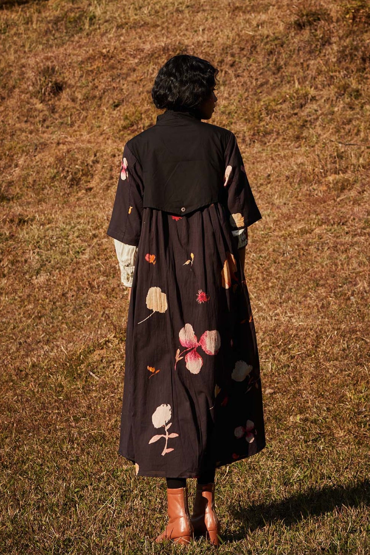 Floral Storm Trench Coat