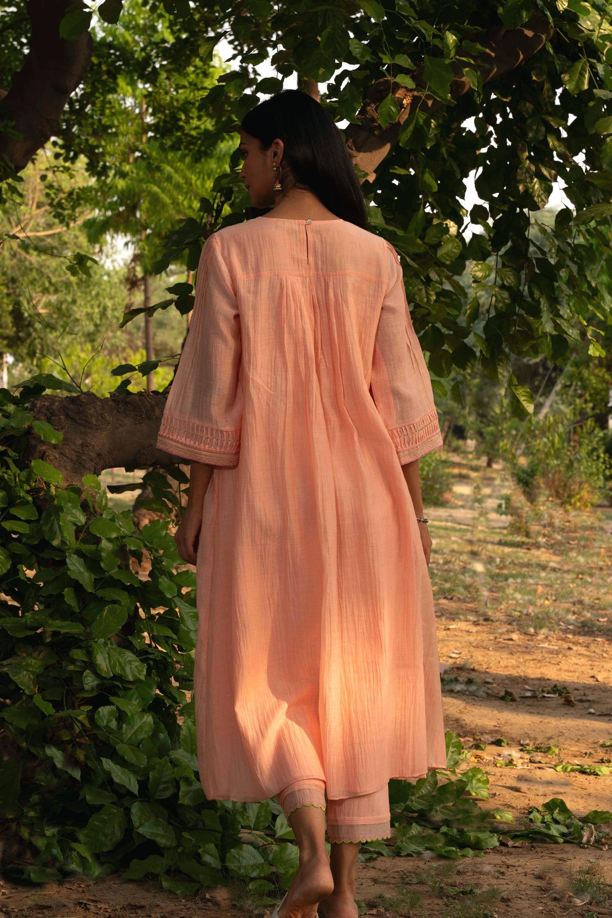 Peach Kurta Set